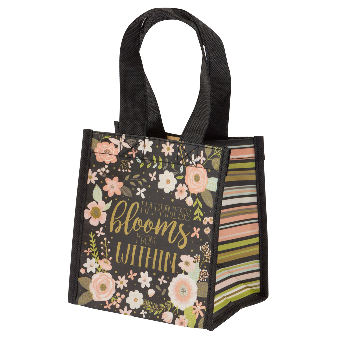 Small Gift Bag | Charcoal Flowers