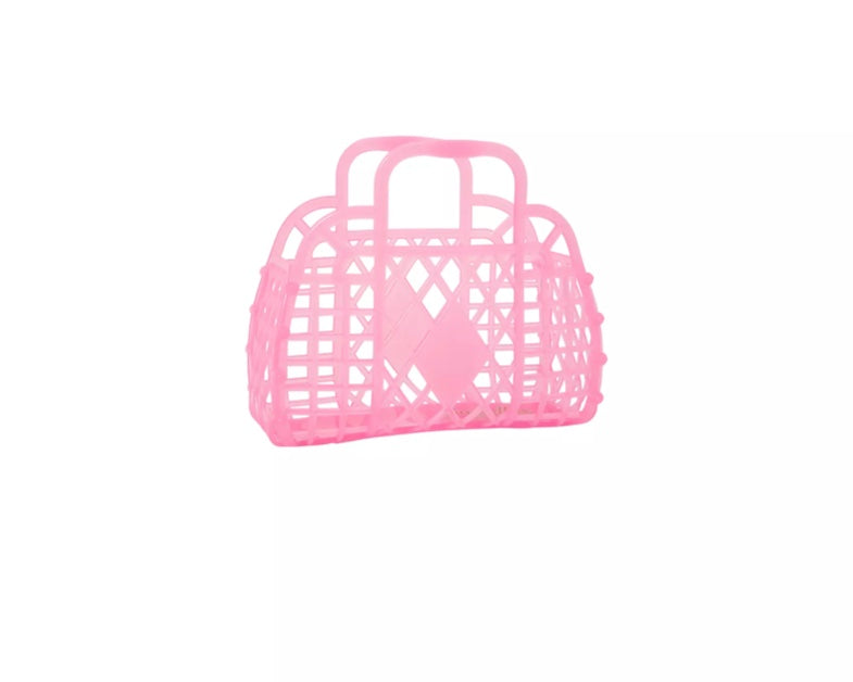 Mini Retro Basket | Neon Pink