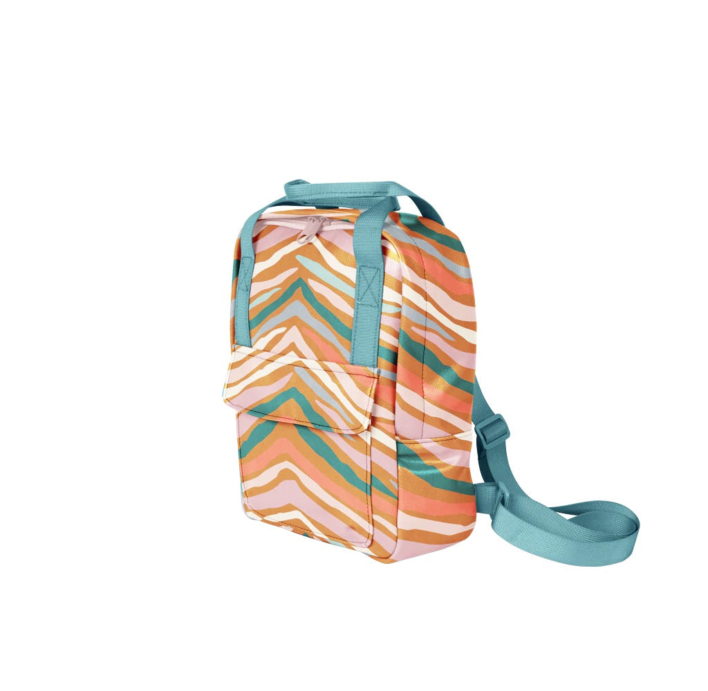 Mini Backpack | Tan Wild Stripes