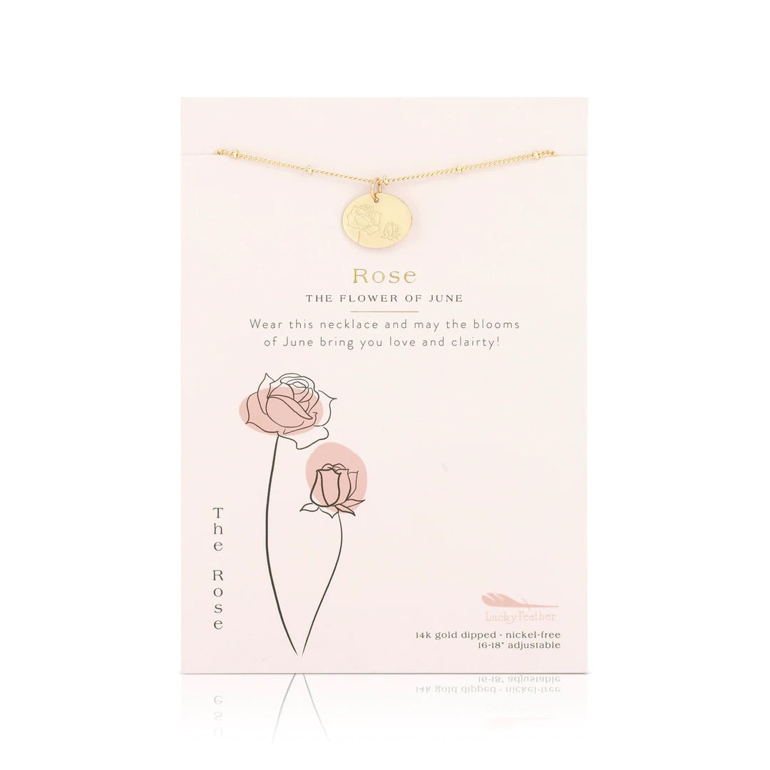 Birth Month Necklace | June | Rose