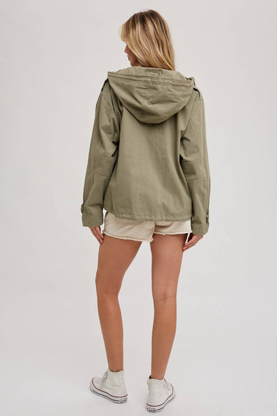 Jacket | Drawstring Hood Olive