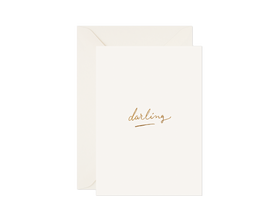 Everyday Greeting Card "Darling" with Gold-foil