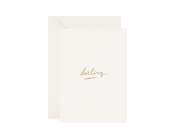 Everyday Greeting Card "Darling" with Gold-foil