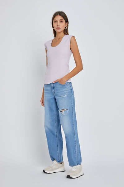 Scoop Neck Shirt | Iris