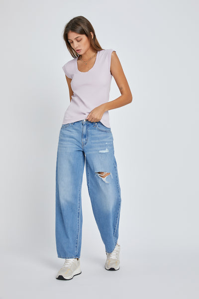 Scoop Neck Shirt | Iris