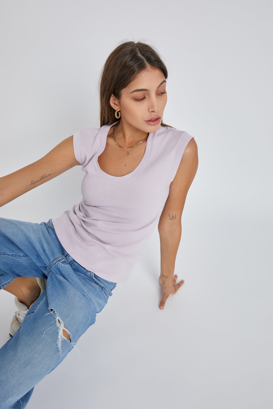 Scoop Neck Shirt | Iris