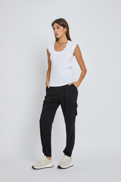 Scoop Neck Shirt | White