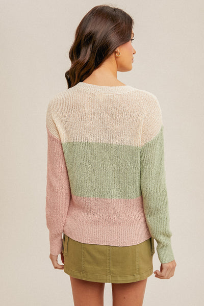 Sweater | Color Block Boucle