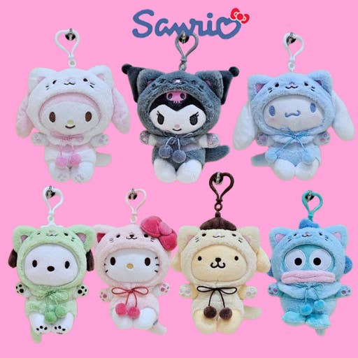 Sanrio Limited Kitty Costume Fluffy Key Chain Bag Charm: Hello Kitty