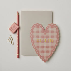 Mum Card | Pink Gingham Heart