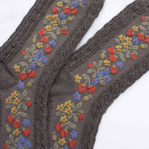 Socks | Vintage Strawberry Olive