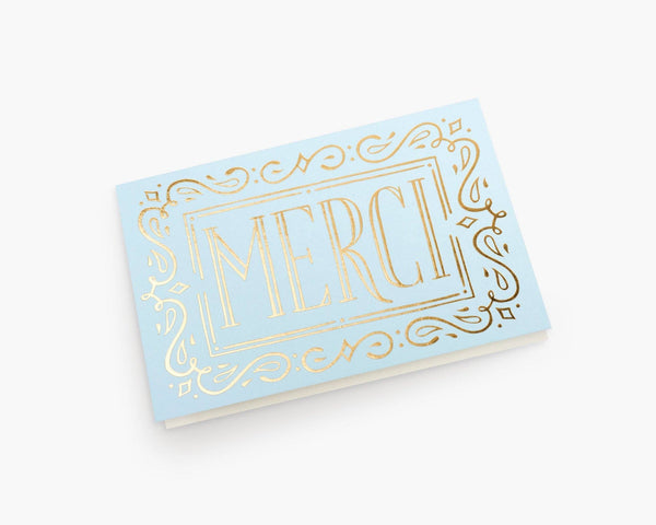 Thank You Card "Merci" with Gold-foil
