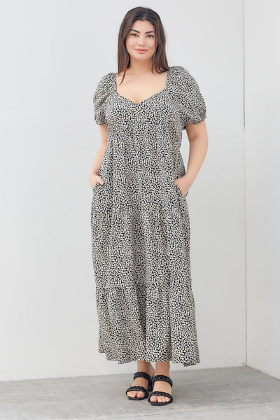 Curvy Dress | Maxi Puff Sleeve