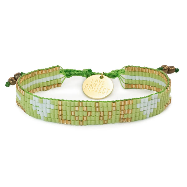 Seed Bead Love Bracelet | Lime