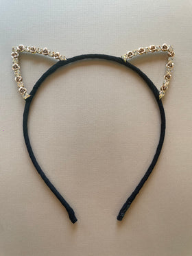 Headband | Cat Black Rose