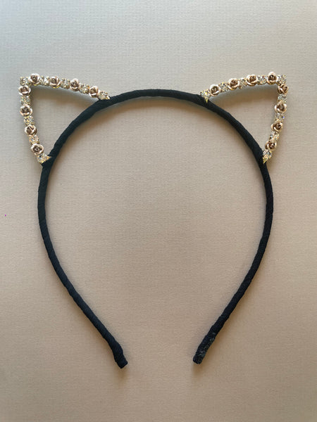 Headband | Cat Black Rose