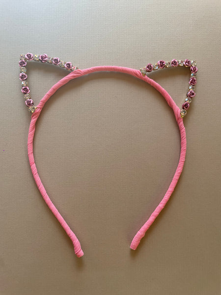 Headband | Cat Pink Rose