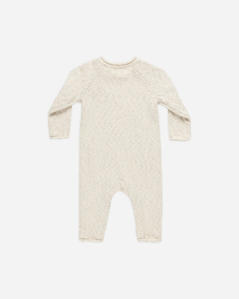 Cozy Heather Knit Jumpsuit | Speckled Natural