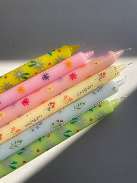 Floral Tapered Candles