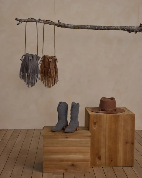 Purse | Fringe Crossbody Dusty Blue