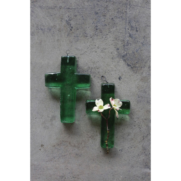 Hanging Glass Cross