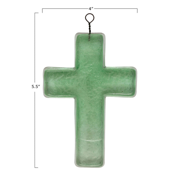 Hanging Glass Cross