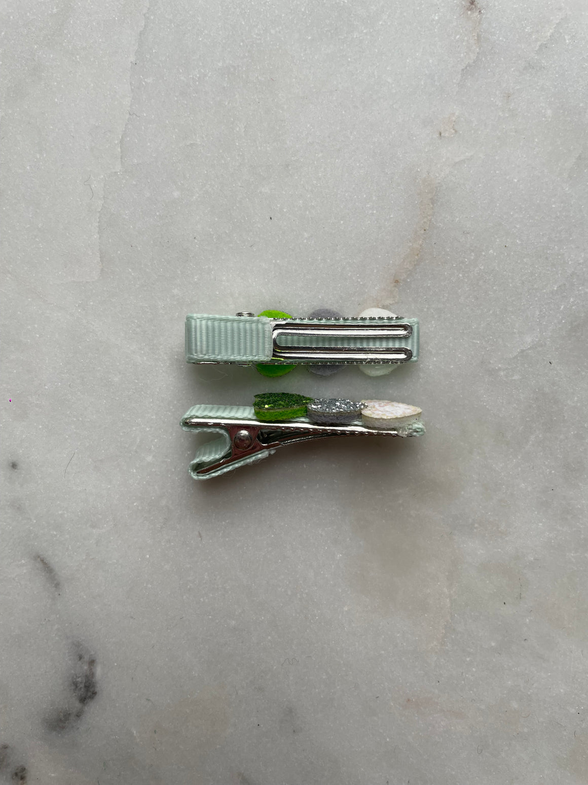 Alligator Clip Set | Trio Hearts Green