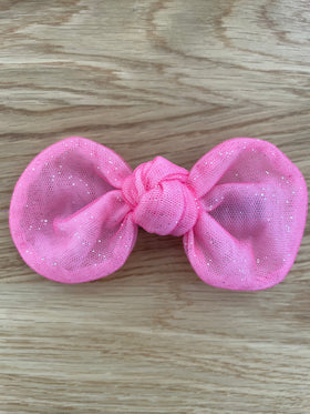 Big Rounded Bow | Pink Sparkle