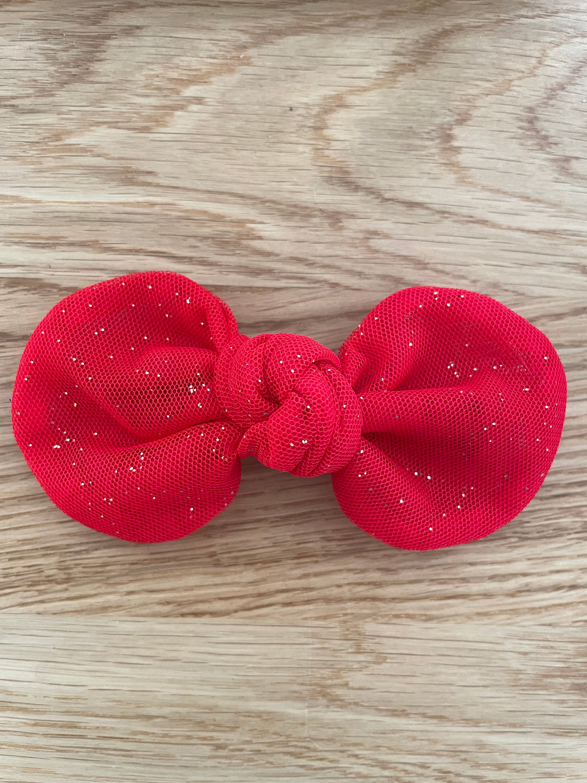 Big Rounded Bow | Red Sparkle