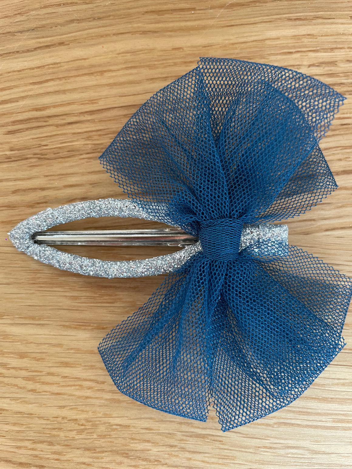 Hair Tulle Bow Clip | Navy