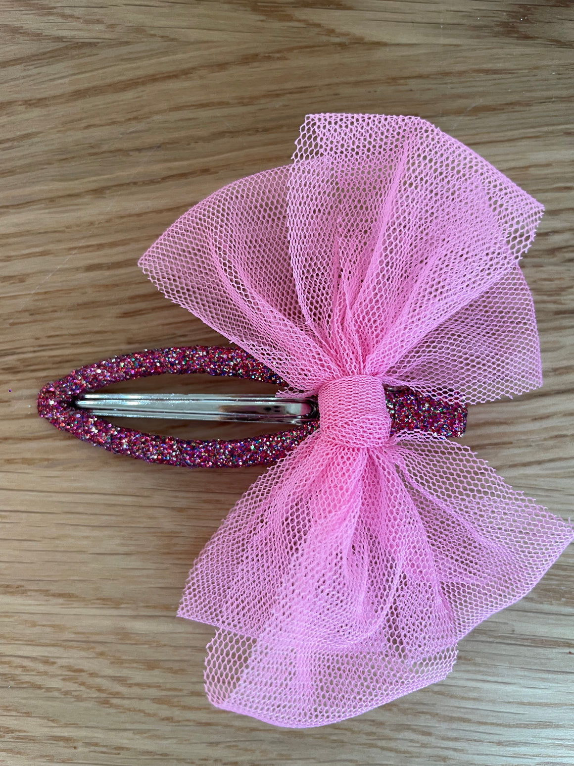 Hair Tulle Bow Clip | Barbie Pink