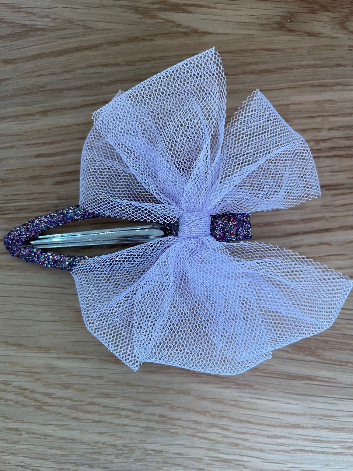 Hair Tulle Bow Clip | Lilac