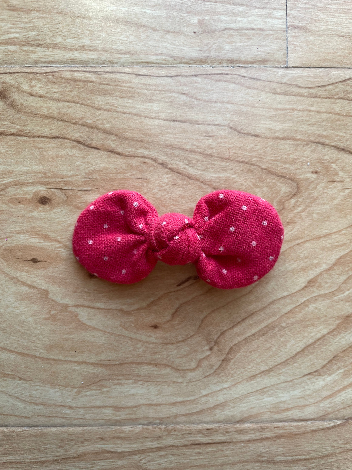 Peanut Bow | Polka Red