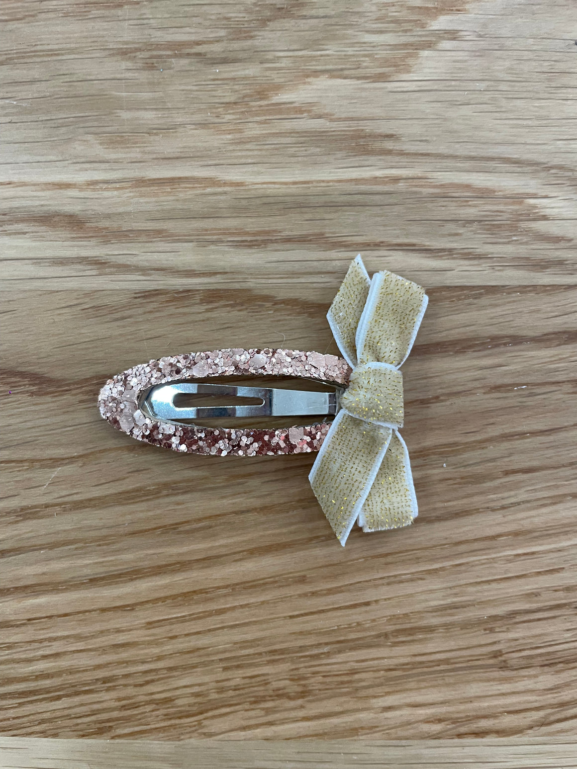 Snap Clip | Ribbon Sparkle Champagne