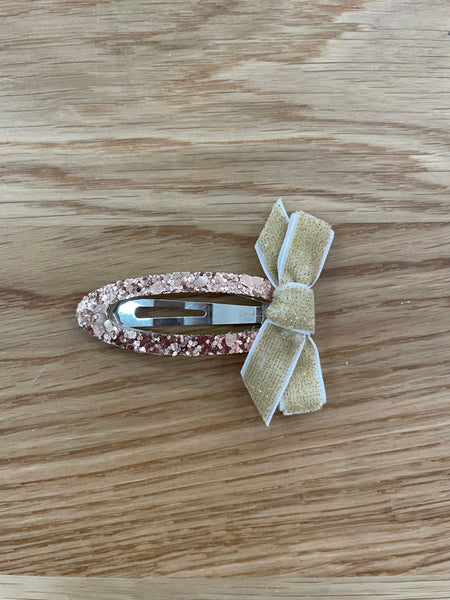 Snap Clip | Ribbon Sparkle Champagne
