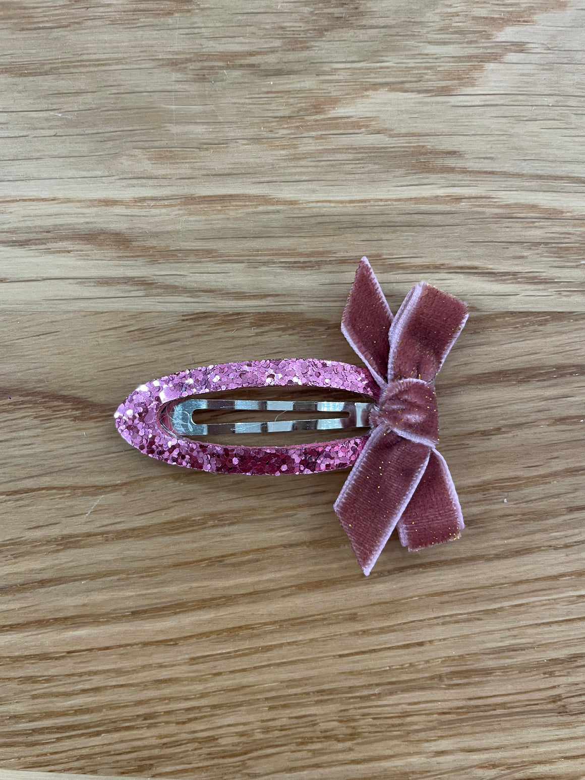 Snap Clip | Ribbon Sparkle Pink