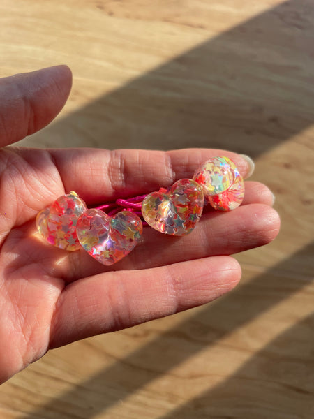 Hair Bauble Set | Star Confetti Hearts