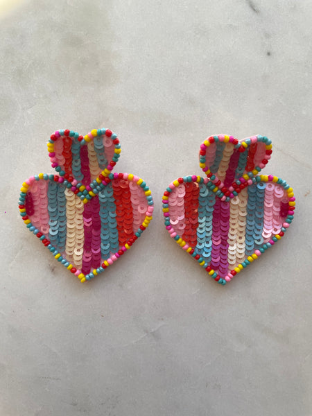 Earrings | Sequin Heart