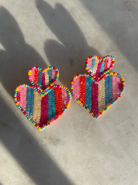 Earrings | Sequin Heart