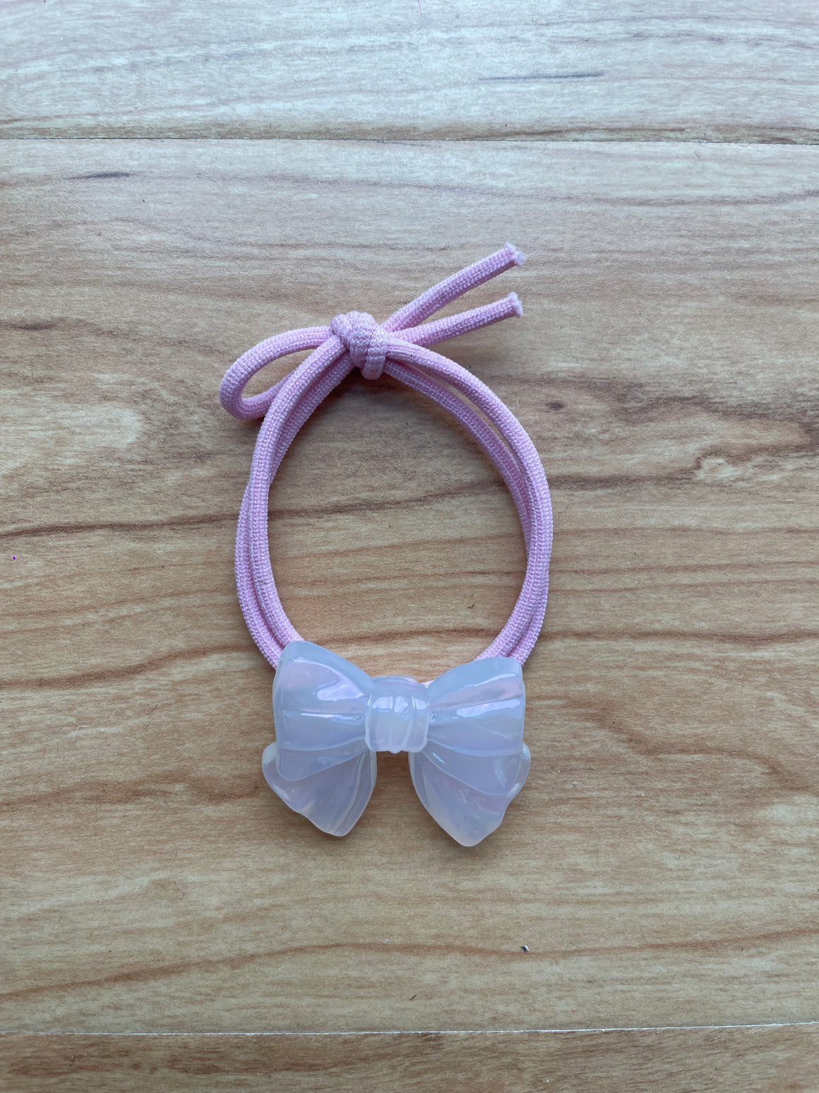 Hair Elastic | Iridescent Bow | Pink