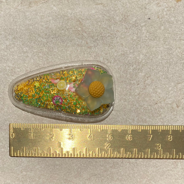 Snap Clip | Confetti Clear Flower