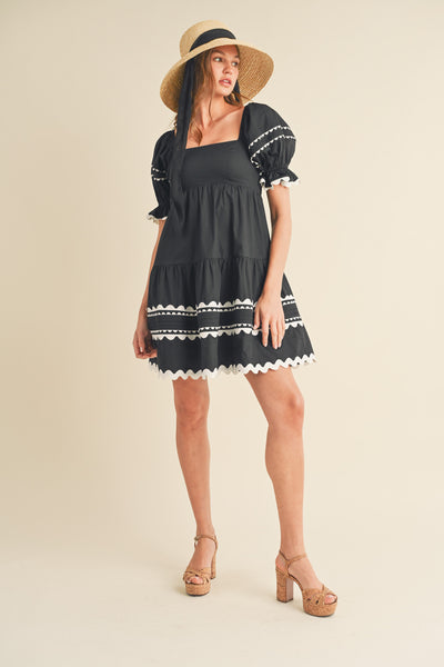 Dress | Ric Rac Black Pintuck