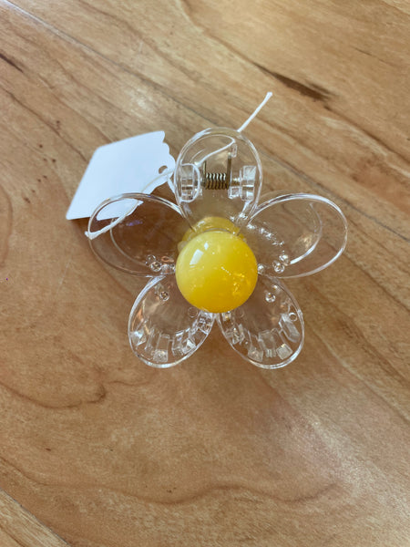 Mini Claw Clip | Flower Yellow