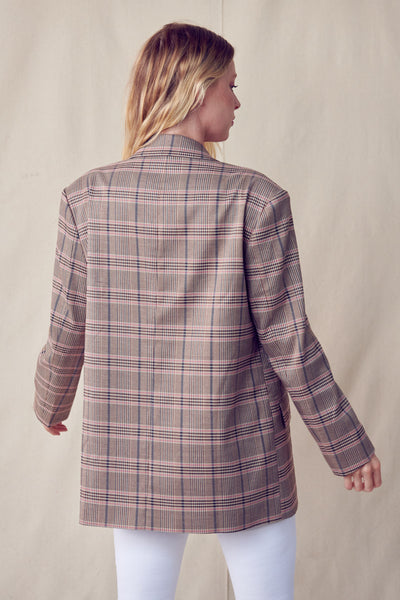 Blazer | Multi Pink Plaid