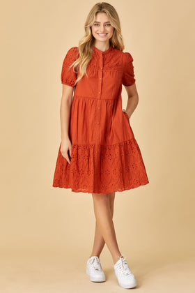 Dress | Button Up Eyelet