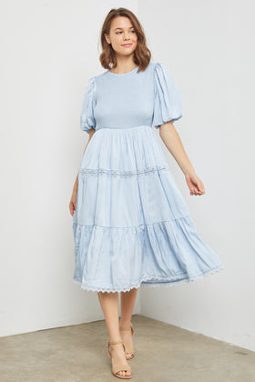 Dress | Cotton Tiered Smocked