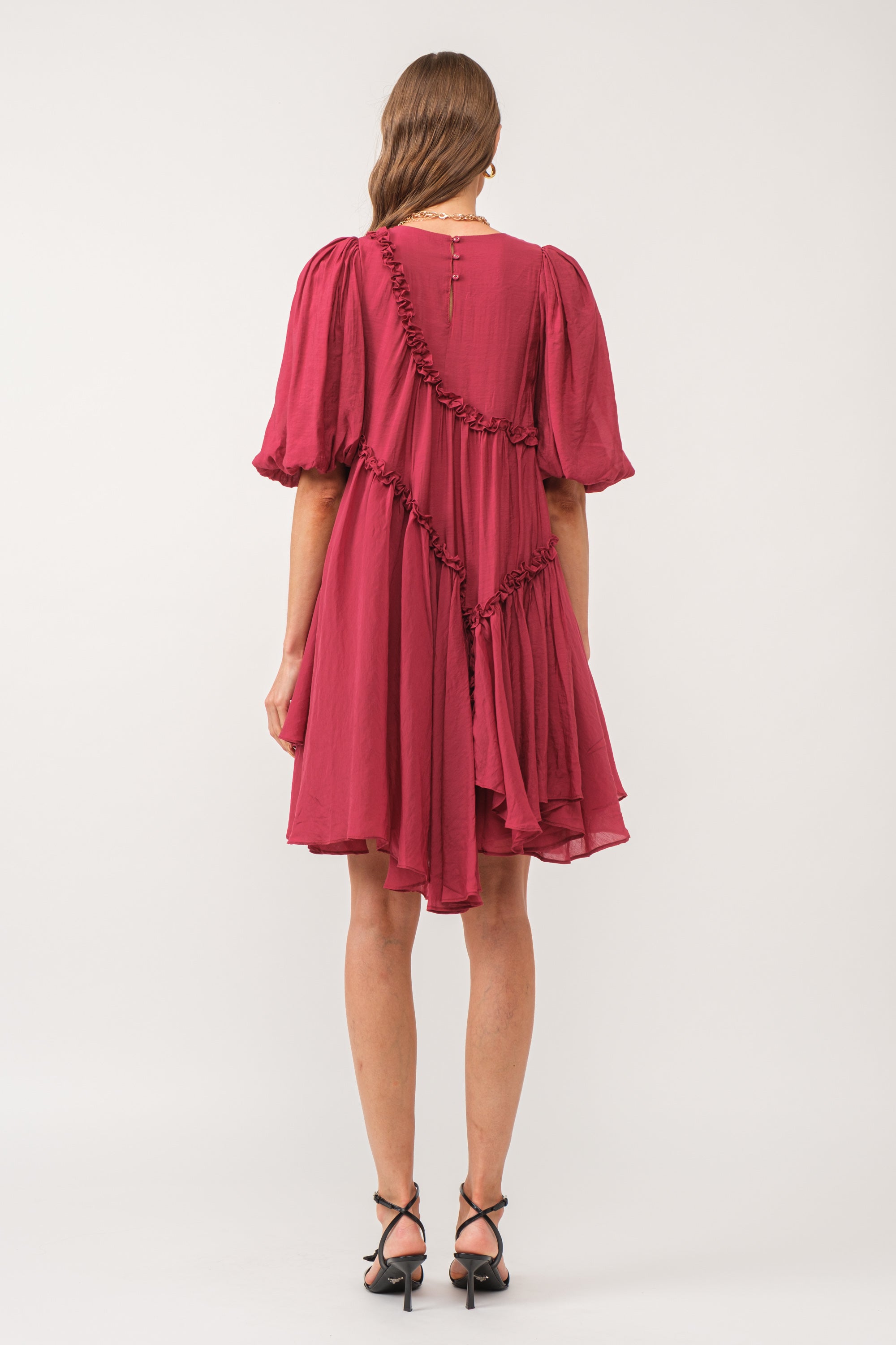 Isabelle Asymmetrical Dress Cognac / Medium Isabelle Asymmetrical Dress Cognac / Medium