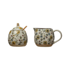 Floral Sugar + Creamer Set