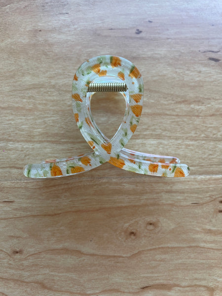 Infinity Claw Clip | Orange Tulip