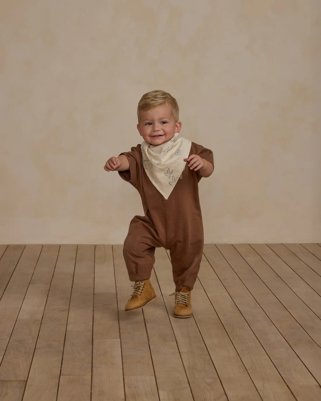 Scarf Bib Set | Wild West + Blue Micro Stripe